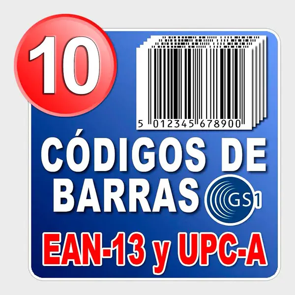 10 Códigos EAN-13 y UPC-A