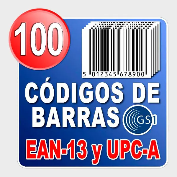 100 Códigos EAN-13 y UPC-A